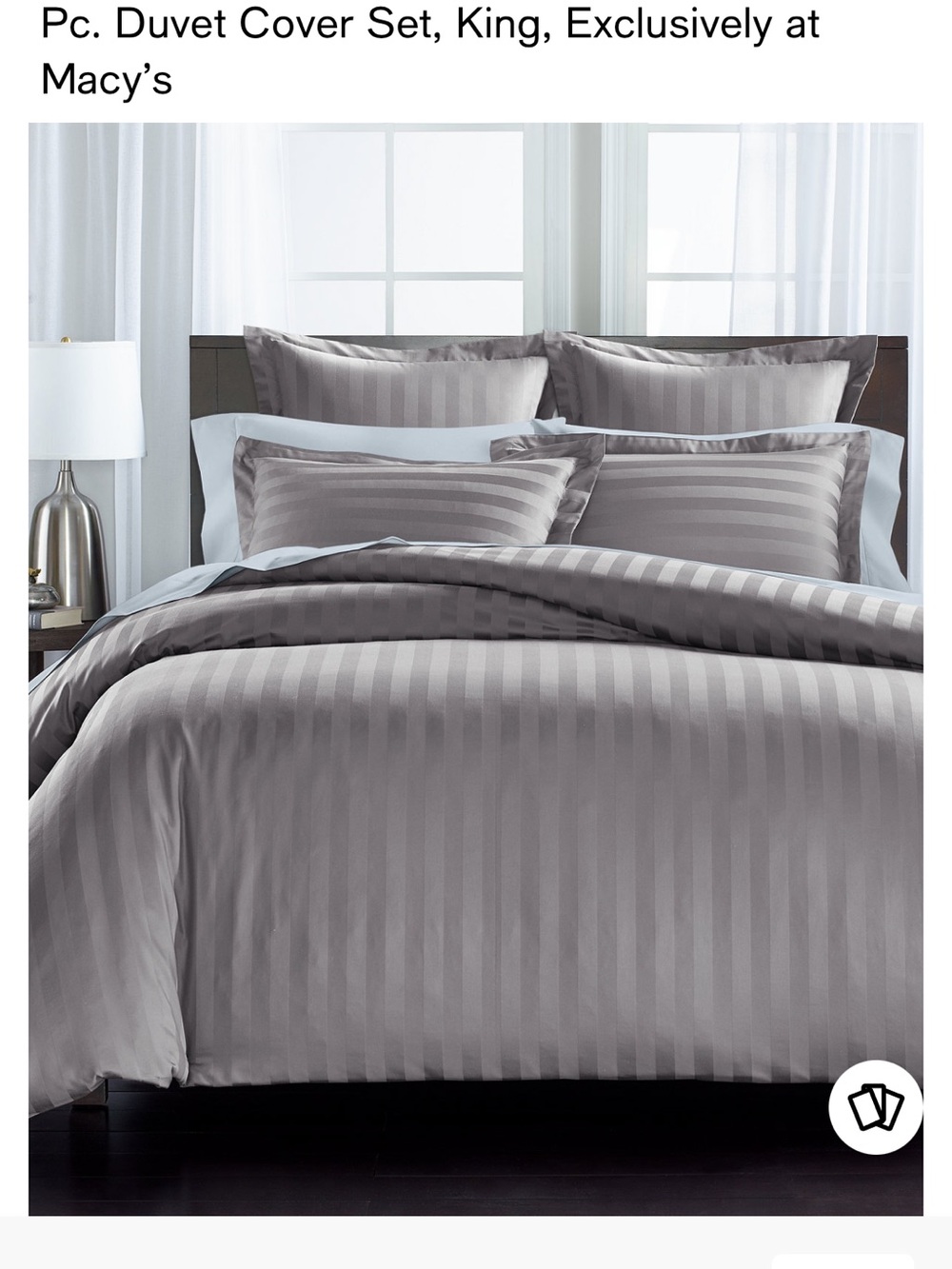 Charter Club King Duvet Cover - Picture 2 of 2
